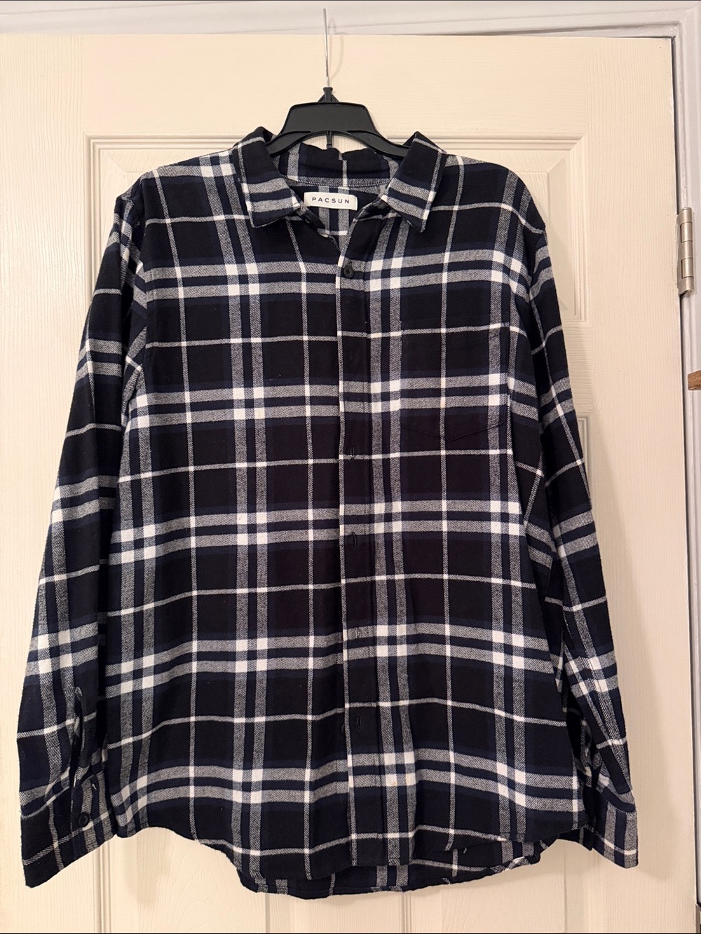 PacSun Black & White Plaid Button-Down Shirt